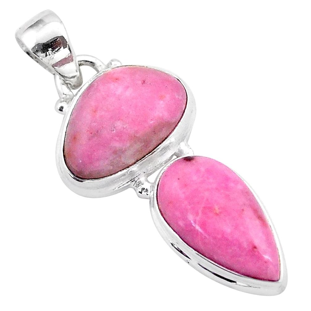 10.76cts natural pink petalite fancy 925 sterling silver pendant jewelry t42079