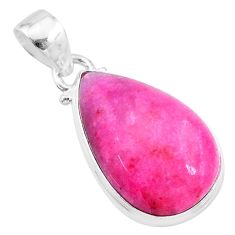 14.68cts natural pink petalite pear 925 sterling silver pendant jewelry t21530