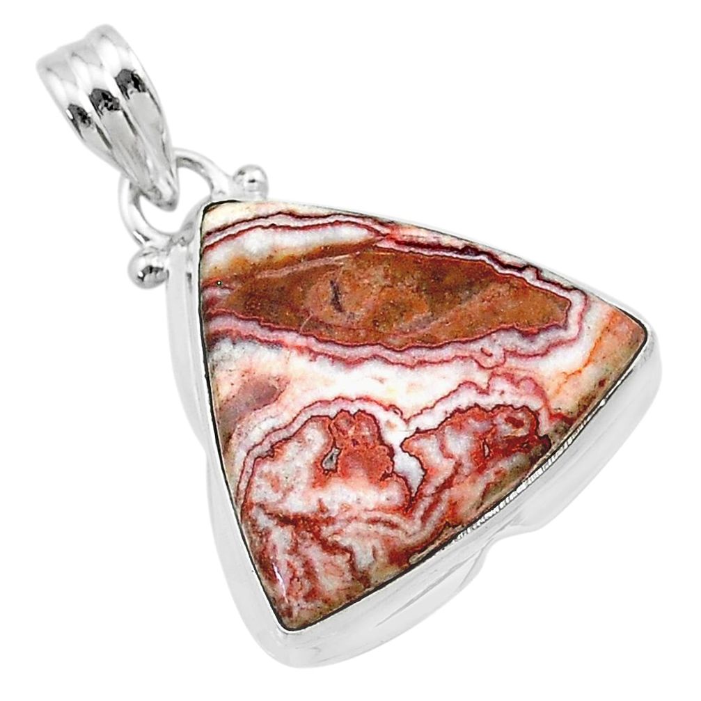 14.14cts natural pink rosetta stone jasper 925 sterling silver pendant t22773