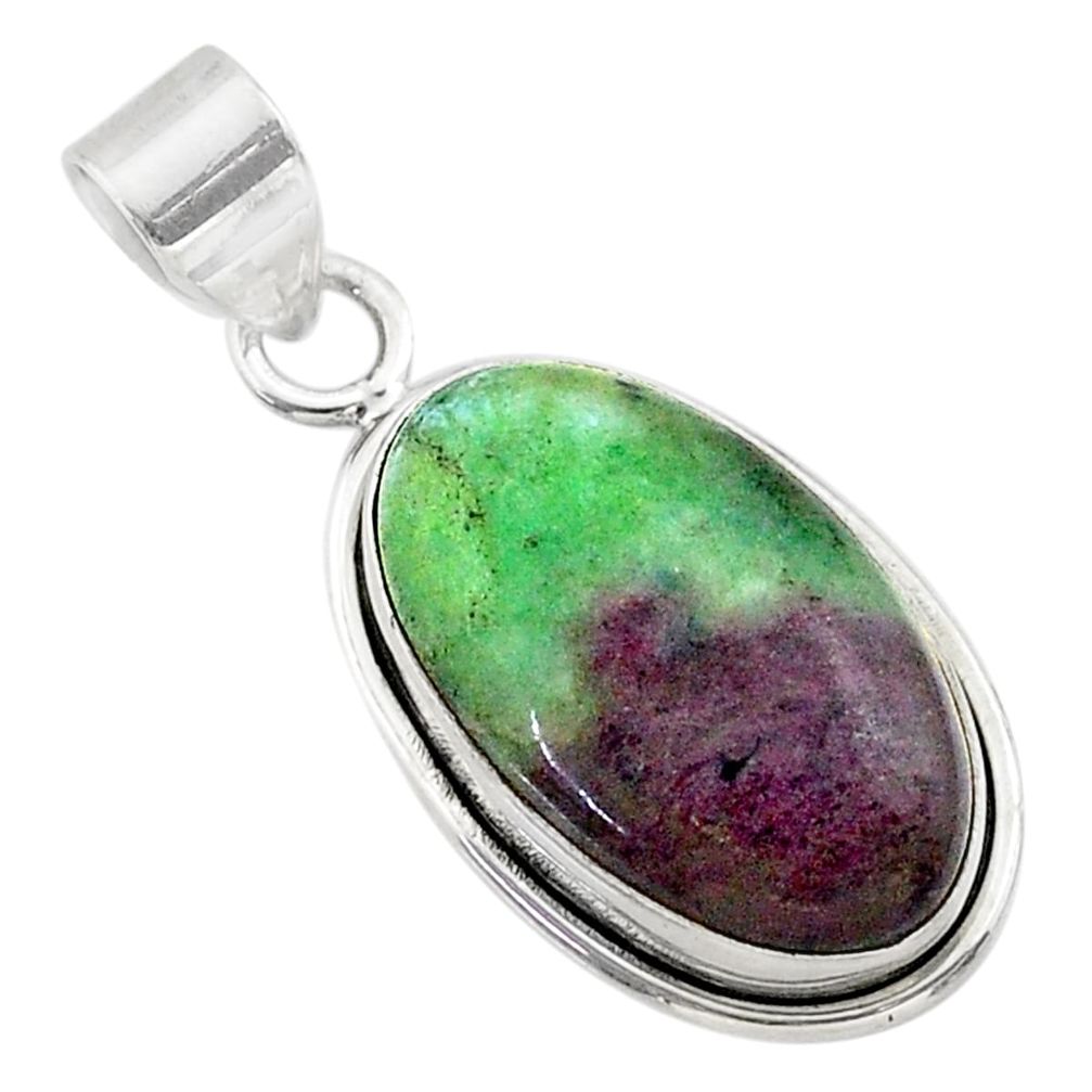16.03cts natural pink ruby zoisite 925 sterling silver pendant jewelry t44764