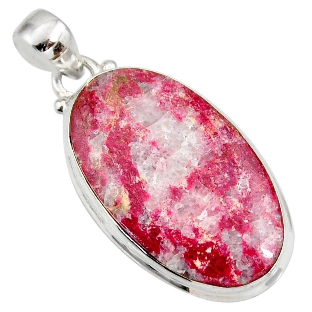  pink thulite (unionite, pink zoisite) 925 silver pendant d41425