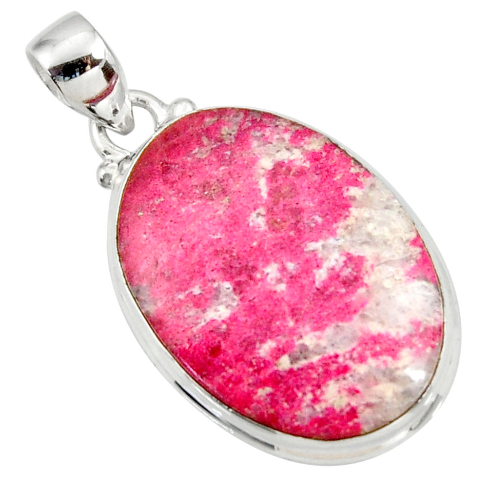  pink thulite (unionite, pink zoisite) 925 silver pendant d41432