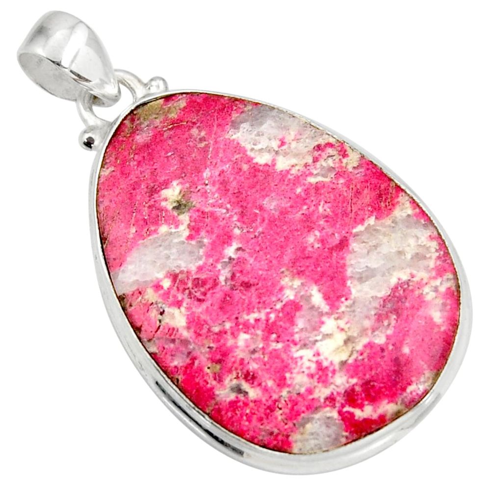  pink thulite (unionite, pink zoisite) 925 silver pendant d41458