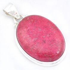 19.27cts natural pink thulite (unionite, pink zoisite) 925 silver pendant u59698