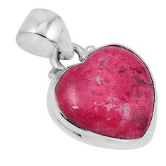 6.67cts natural pink thulite (unionite, pink zoisite) 925 silver pendant y45532