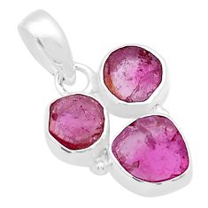 5.63cts natural pink tourmaline 925 sterling silver pendant jewelry u67494