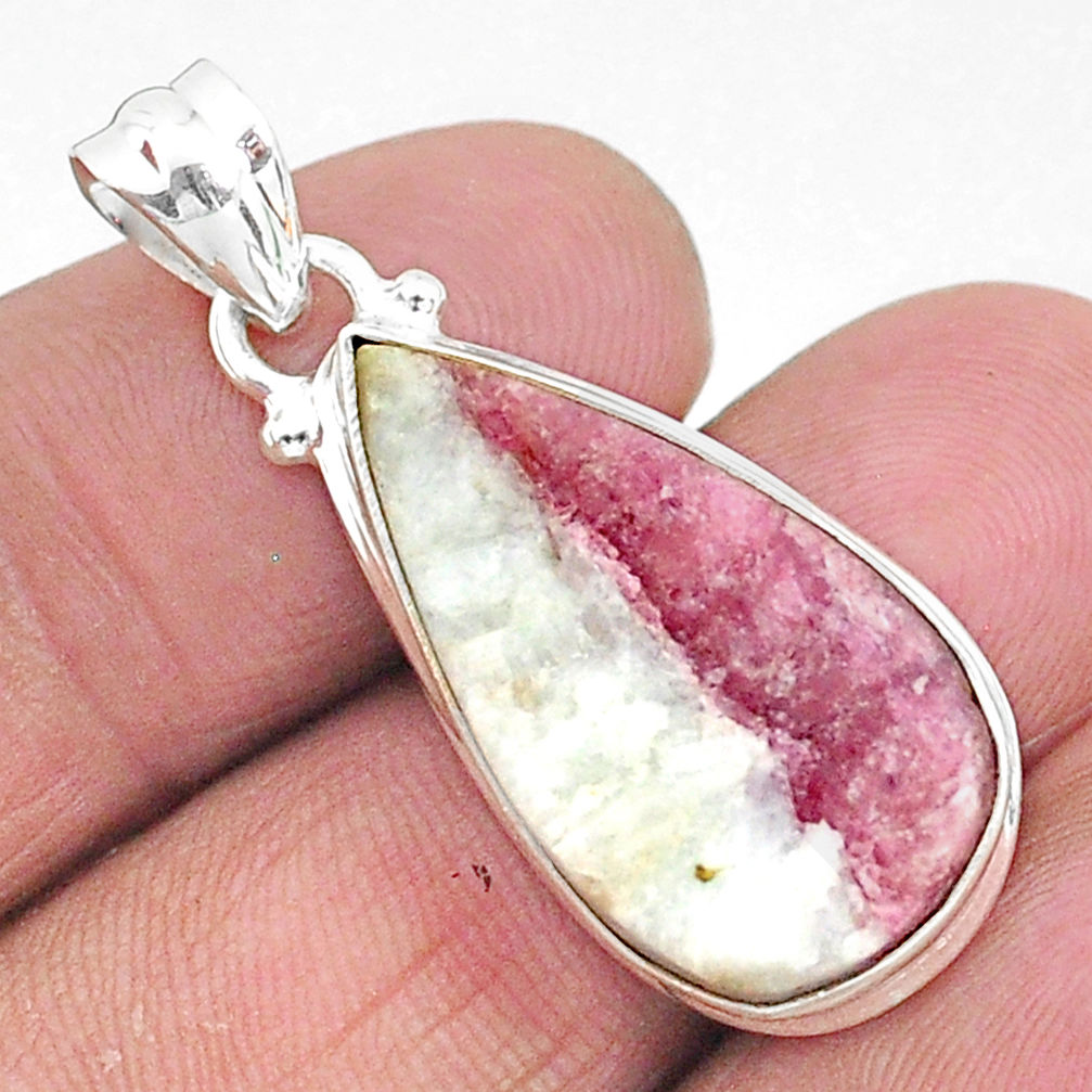 17.18cts natural pink tourmaline in quartz 925 sterling silver pendant t5857