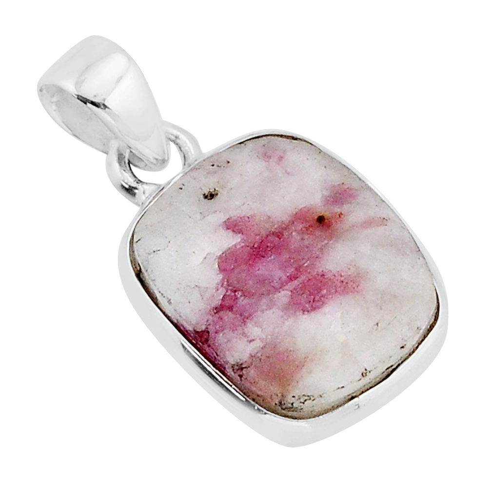 8.81cts natural pink tourmaline in quartz 925 sterling silver pendant y64502