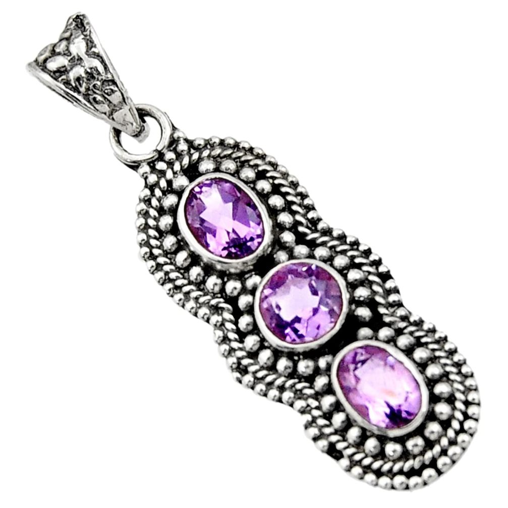 purple amethyst 925 sterling silver pendant jewelry d44817