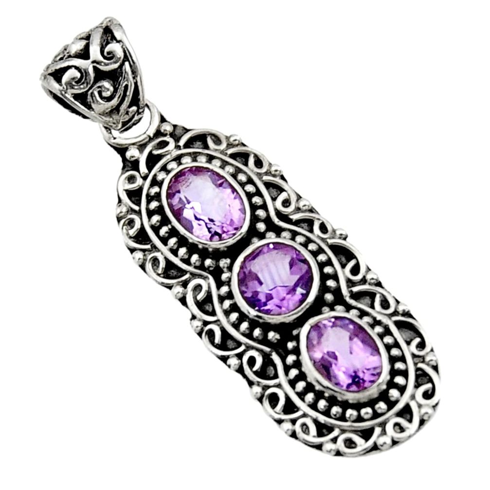 purple amethyst 925 sterling silver pendant jewelry d44820