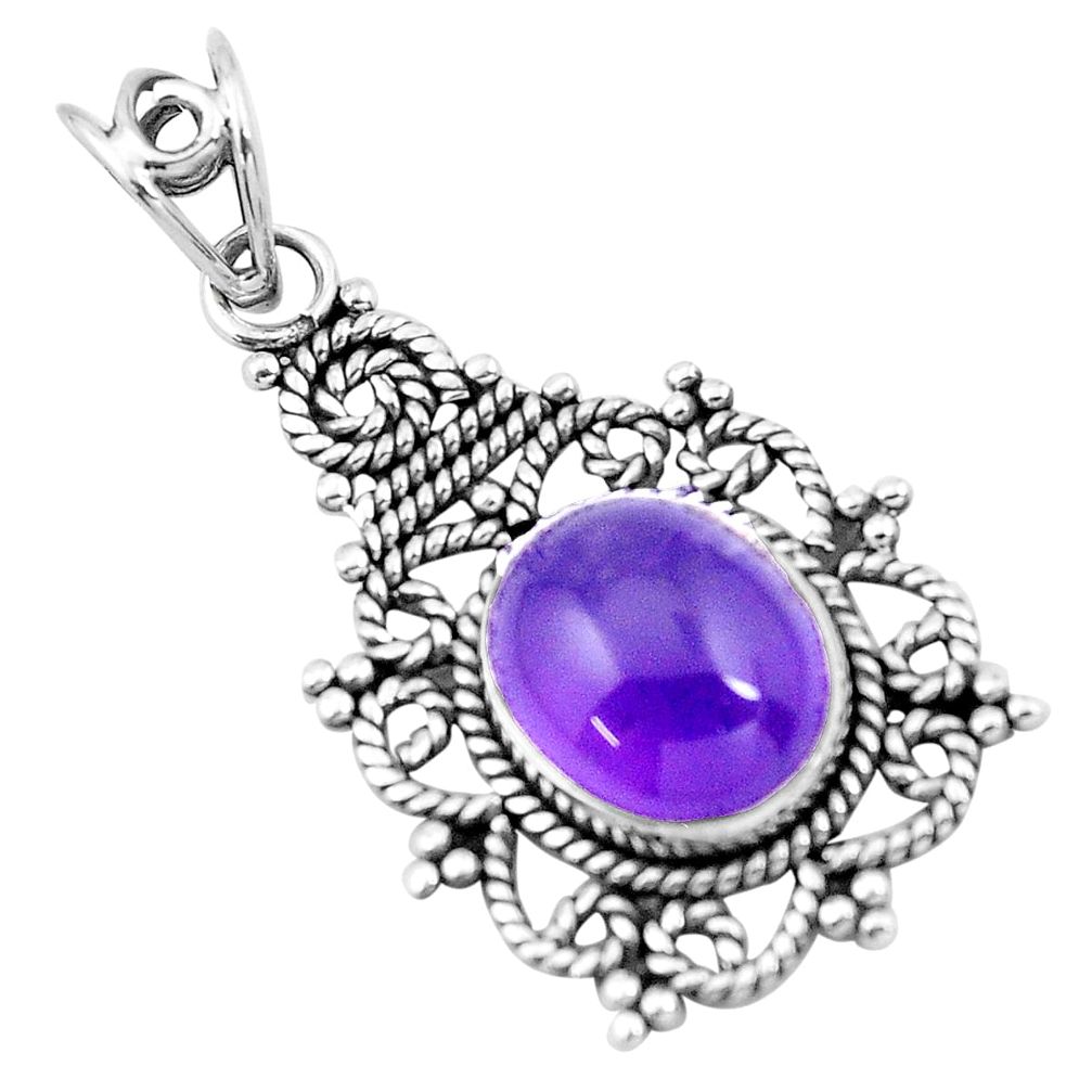 purple amethyst 925 sterling silver pendant jewelry p20904