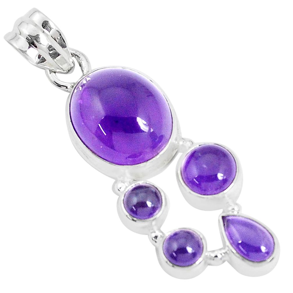  purple amethyst 925 sterling silver pendant jewelry p29083