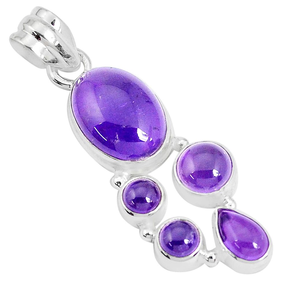  purple amethyst 925 sterling silver pendant jewelry p29085