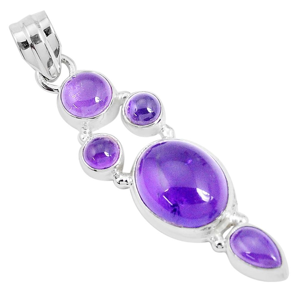  purple amethyst 925 sterling silver pendant jewelry p29089