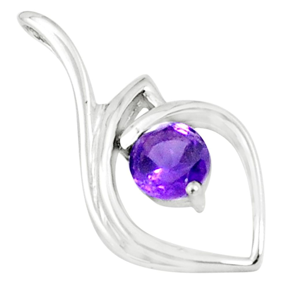 2.78cts natural purple amethyst 925 sterling silver pendant jewelry p36600