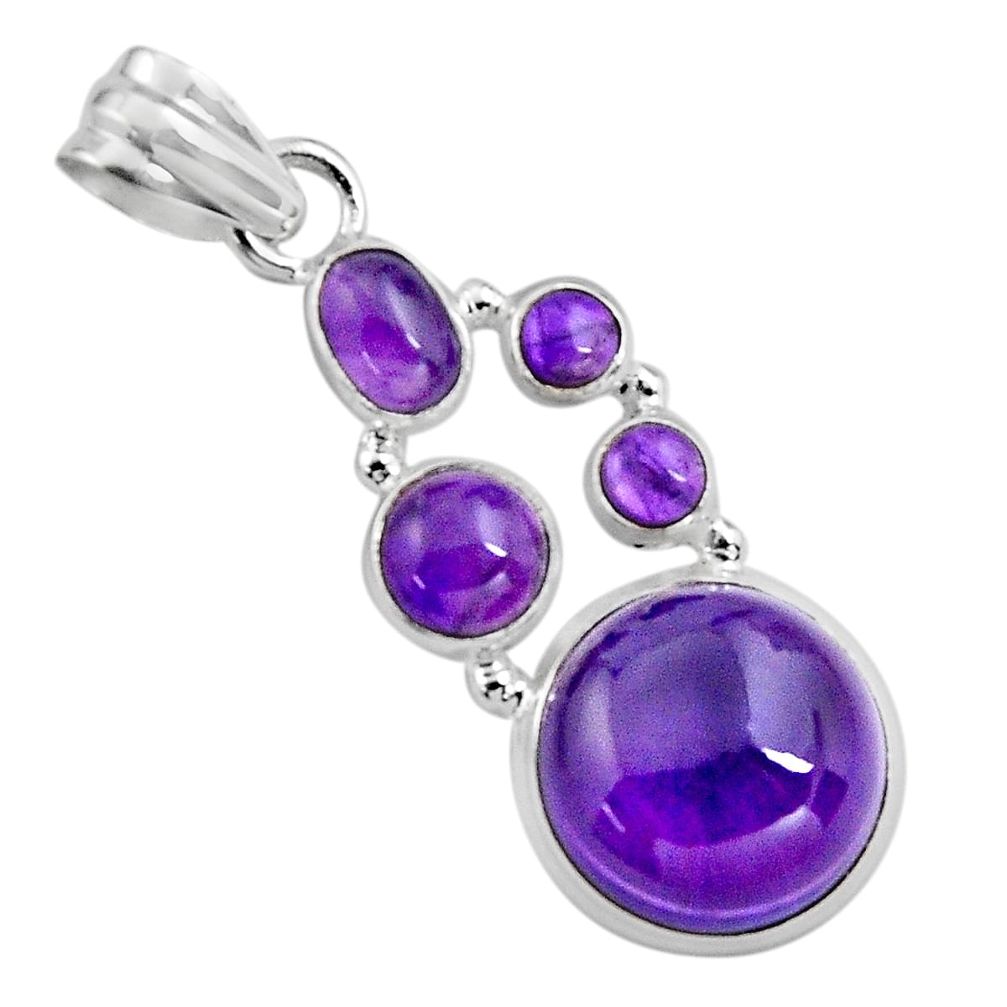  purple amethyst 925 sterling silver pendant jewelry p89203