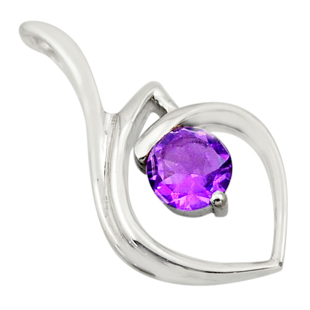 2.61cts natural purple amethyst 925 sterling silver pendant jewelry r25901