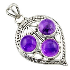 9.39cts natural purple amethyst 925 sterling silver pendant jewelry r32383
