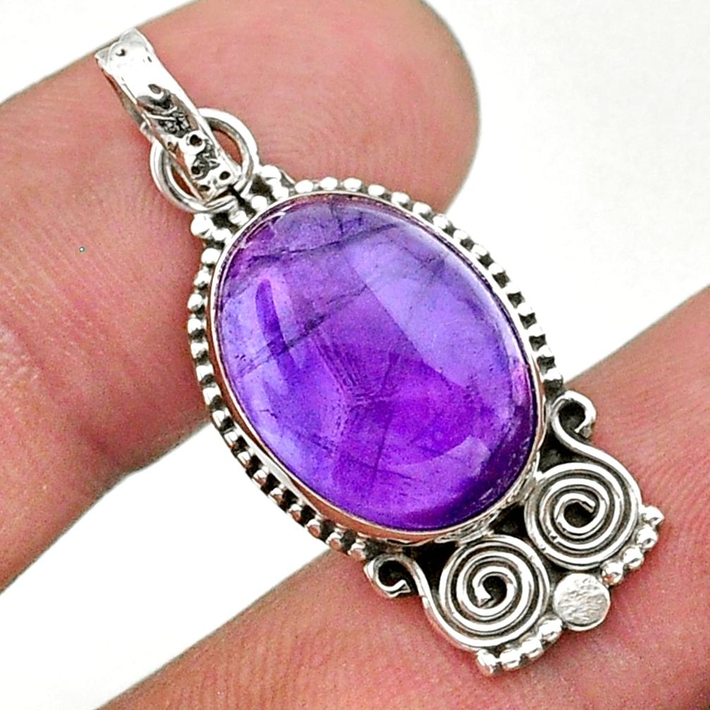 purple amethyst 925 sterling silver pendant jewelry t40856