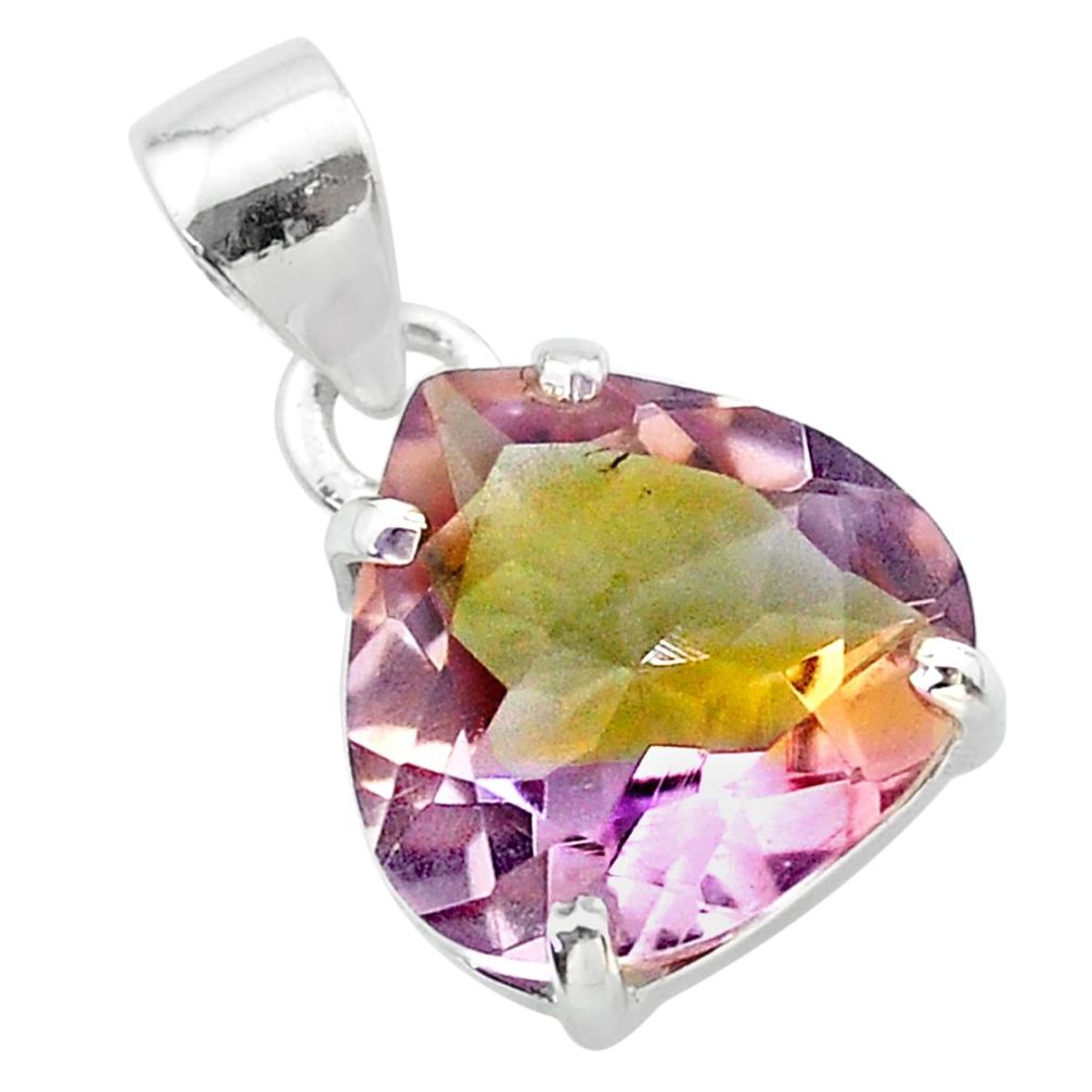 8.12cts natural purple ametrine 925 sterling silver pendant jewelry t24273