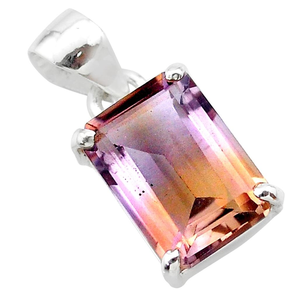 6.86cts natural purple ametrine 925 sterling silver pendant jewelry t24278