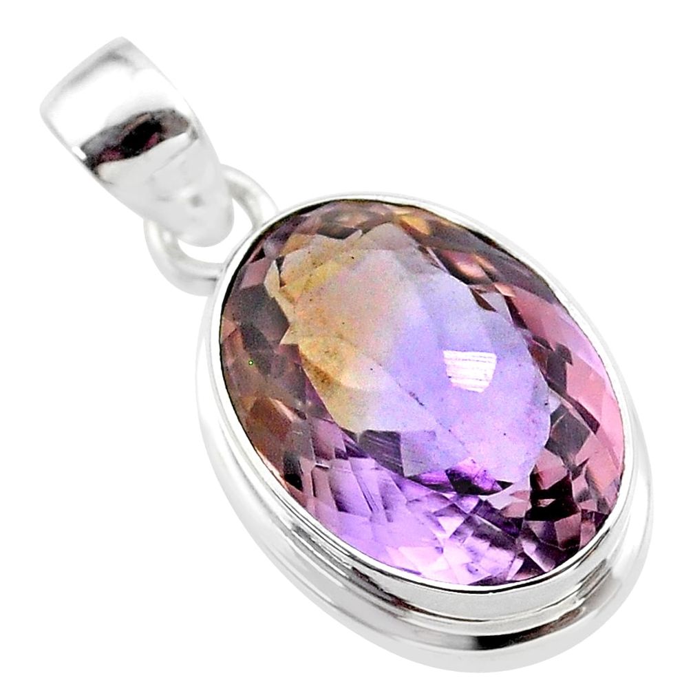 10.37cts natural purple ametrine 925 sterling silver pendant jewelry t45144