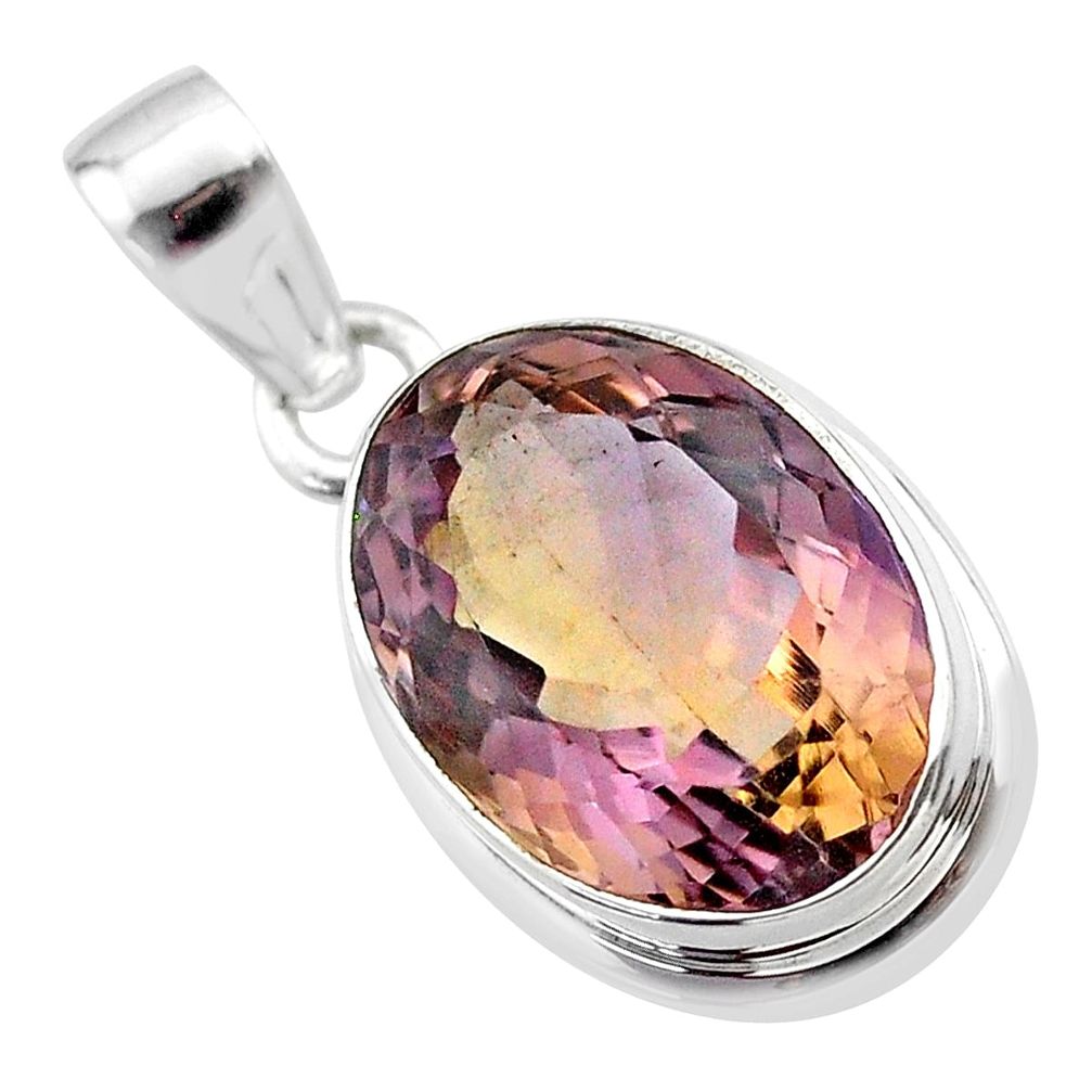 10.29cts natural purple ametrine 925 sterling silver pendant jewelry t45147