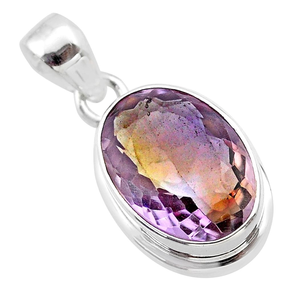 7.84cts natural purple ametrine 925 sterling silver pendant jewelry t45150