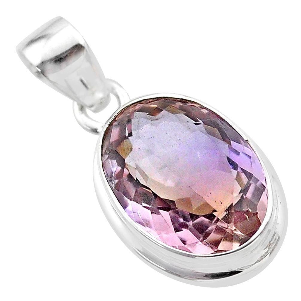 10.23cts natural purple ametrine 925 sterling silver pendant jewelry t45152