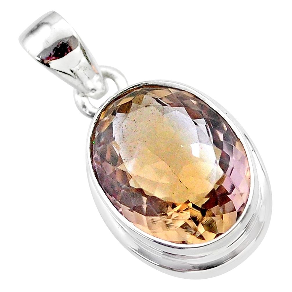 10.25cts natural purple ametrine 925 sterling silver pendant jewelry t45153