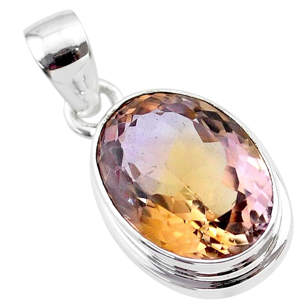10.64cts natural purple ametrine 925 sterling silver pendant jewelry t45155