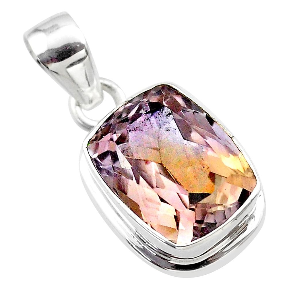 6.83cts natural purple ametrine 925 sterling silver pendant jewelry t45156