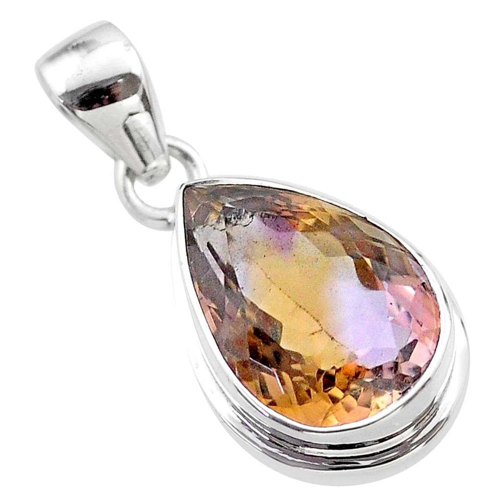 10.23cts natural purple ametrine 925 sterling silver pendant jewelry t45158