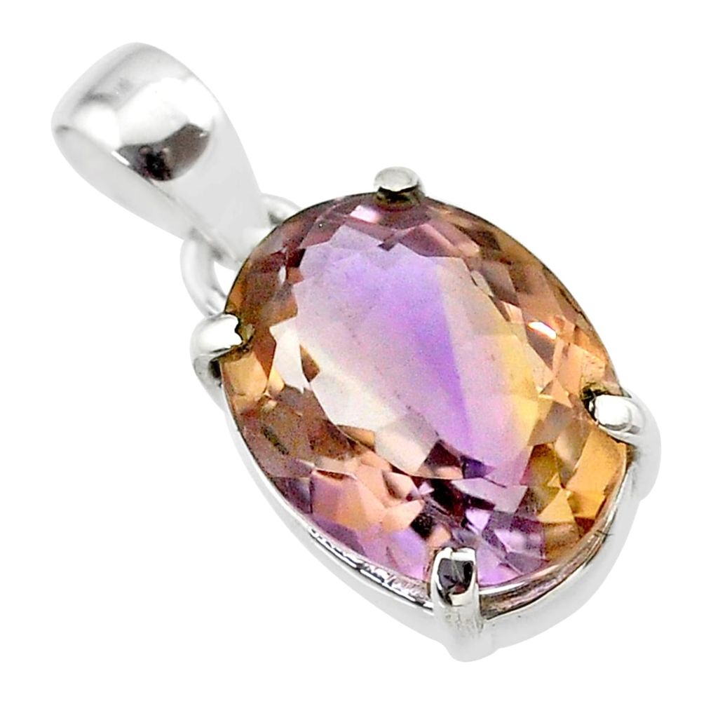 9.18cts natural purple ametrine 925 sterling silver pendant jewelry t45161