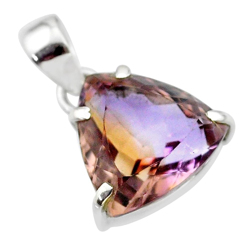 12.18cts natural purple ametrine 925 sterling silver pendant jewelry t45167