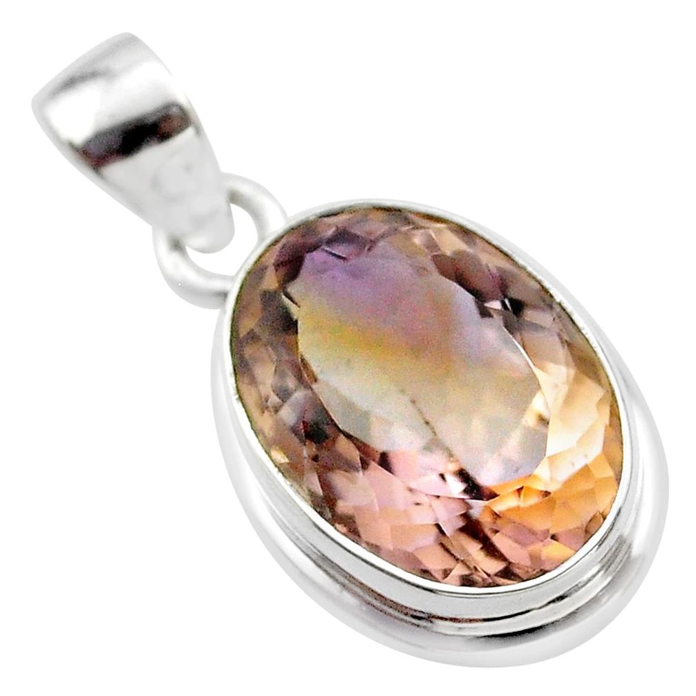 10.93cts natural purple ametrine 925 sterling silver pendant jewelry t45168