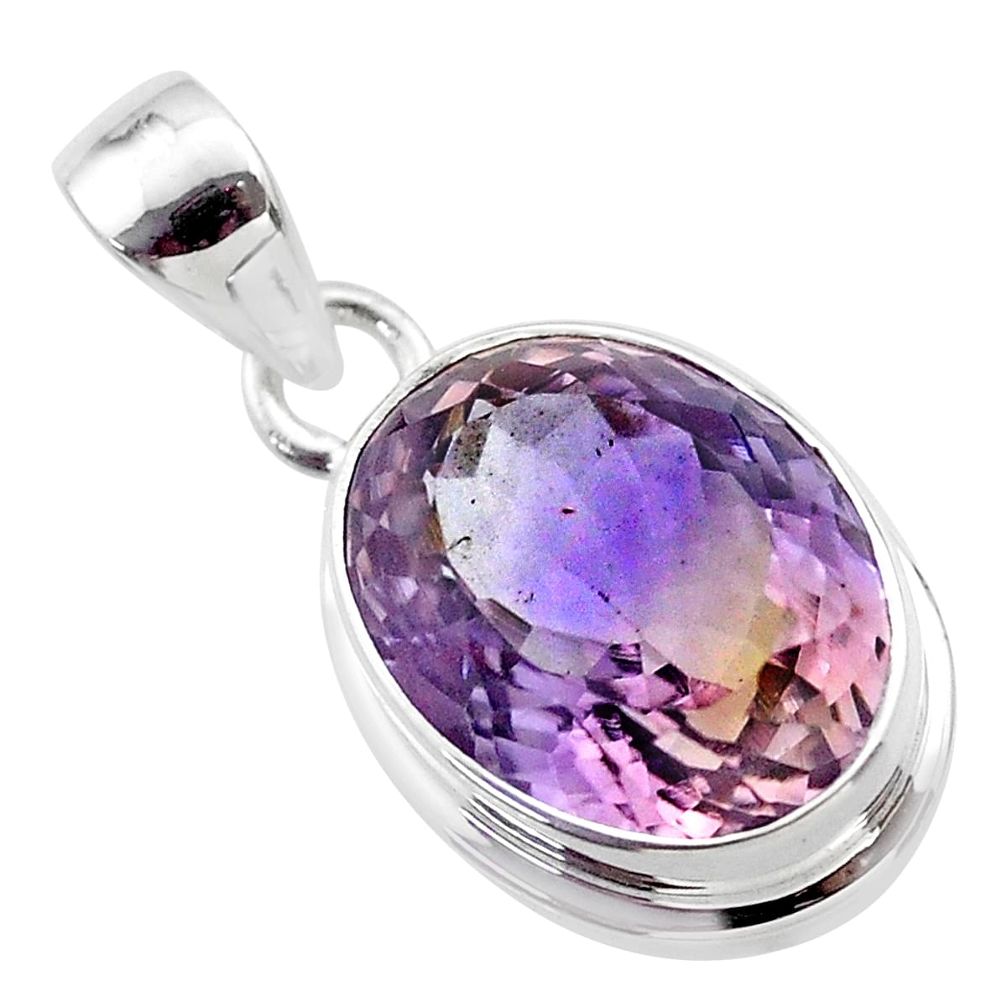 9.63cts natural purple ametrine 925 sterling silver pendant jewelry t45169