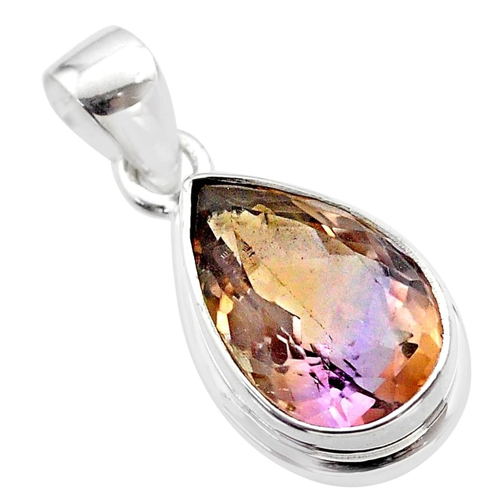 9.64cts natural purple ametrine 925 sterling silver pendant jewelry t45174