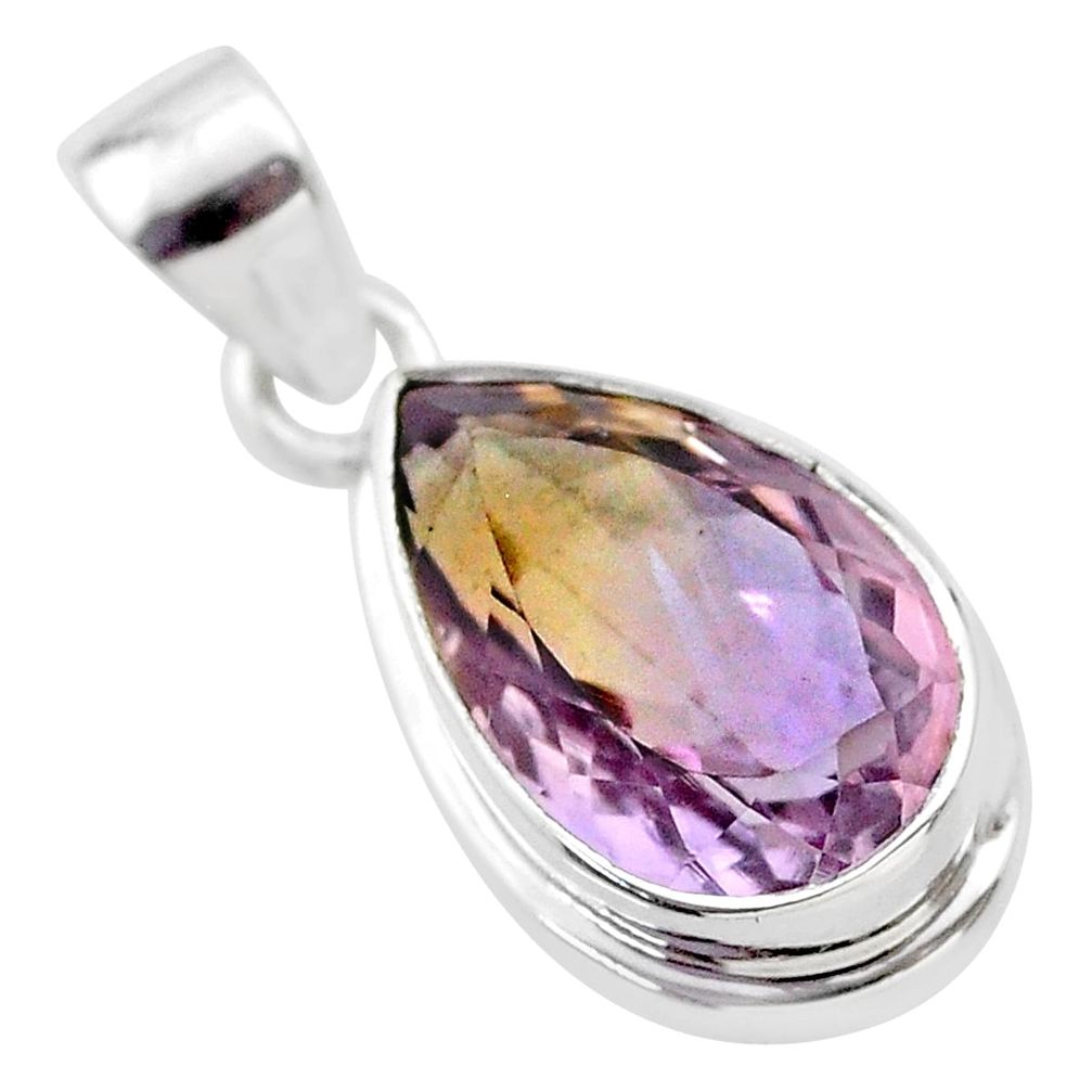 8.73cts natural purple ametrine 925 sterling silver pendant jewelry t45175