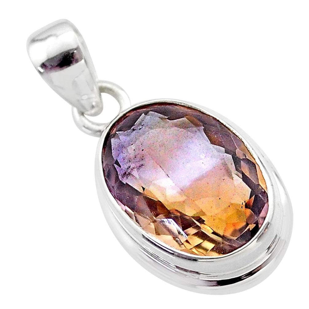 10.21cts natural purple ametrine 925 sterling silver pendant jewelry t45177