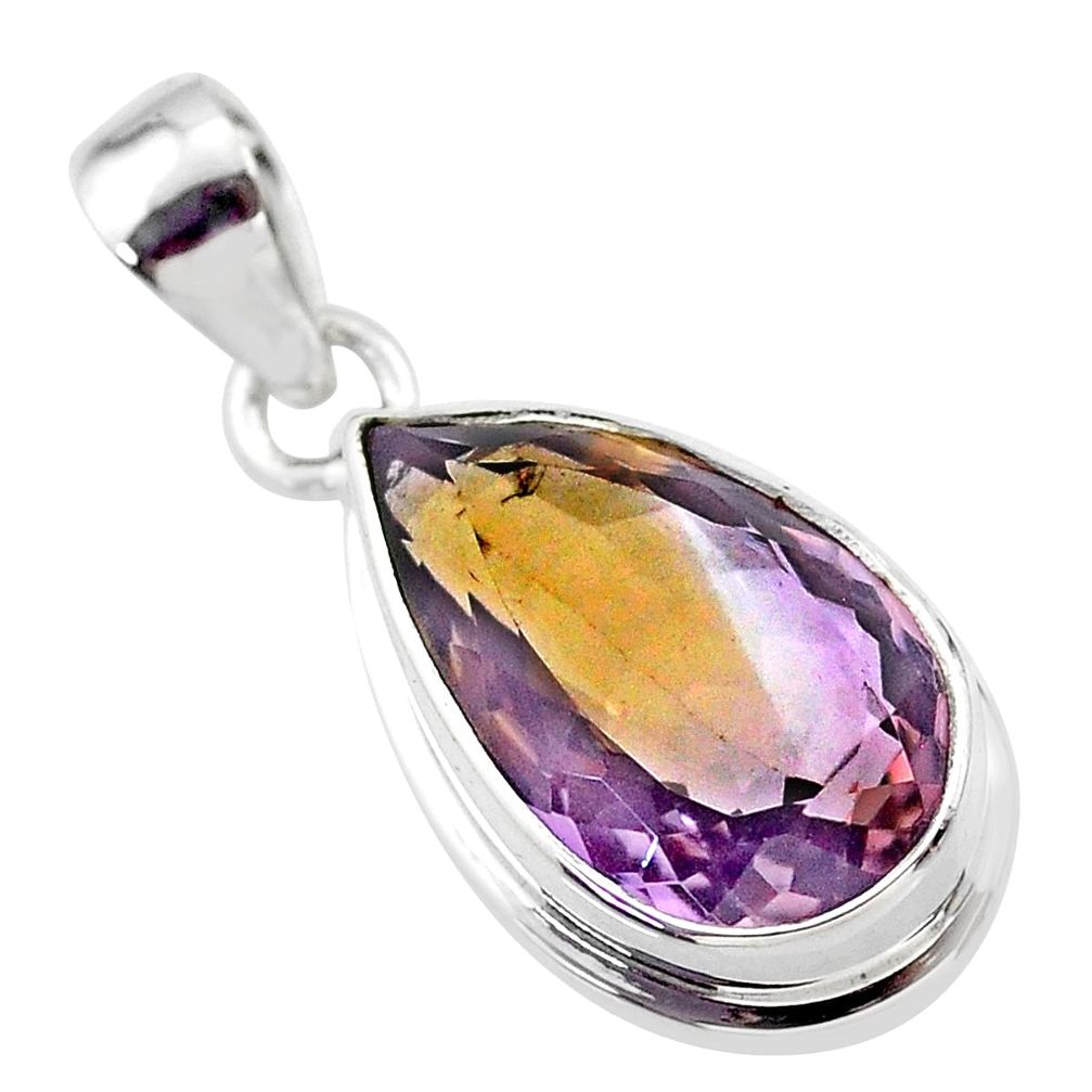 9.96cts natural purple ametrine pear 925 sterling silver pendant jewelry t45145