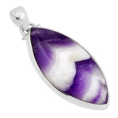 18.79cts natural purple chevron amethyst marquise sterling silver pendant y81976