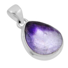 10.22cts natural purple chevron amethyst pear 925 sterling silver pendant n45542