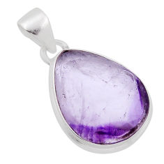 10.63cts natural purple chevron amethyst pear 925 sterling silver pendant n45548