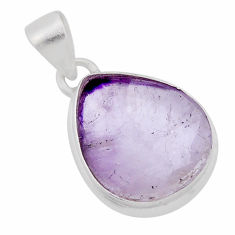 10.22cts natural purple chevron amethyst pear 925 sterling silver pendant n45550