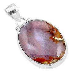 16.07cts natural purple grape chalcedony 925 sterling silver pendant t18546