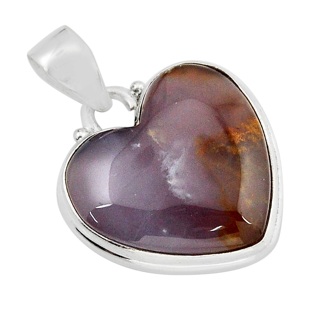 16.49cts natural purple grape chalcedony 925 sterling silver pendant y52520