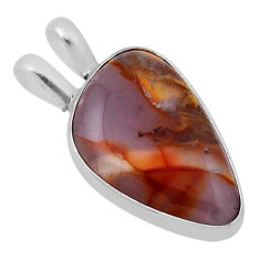 12.70cts natural purple grape chalcedony fancy sterling silver pendant n29600