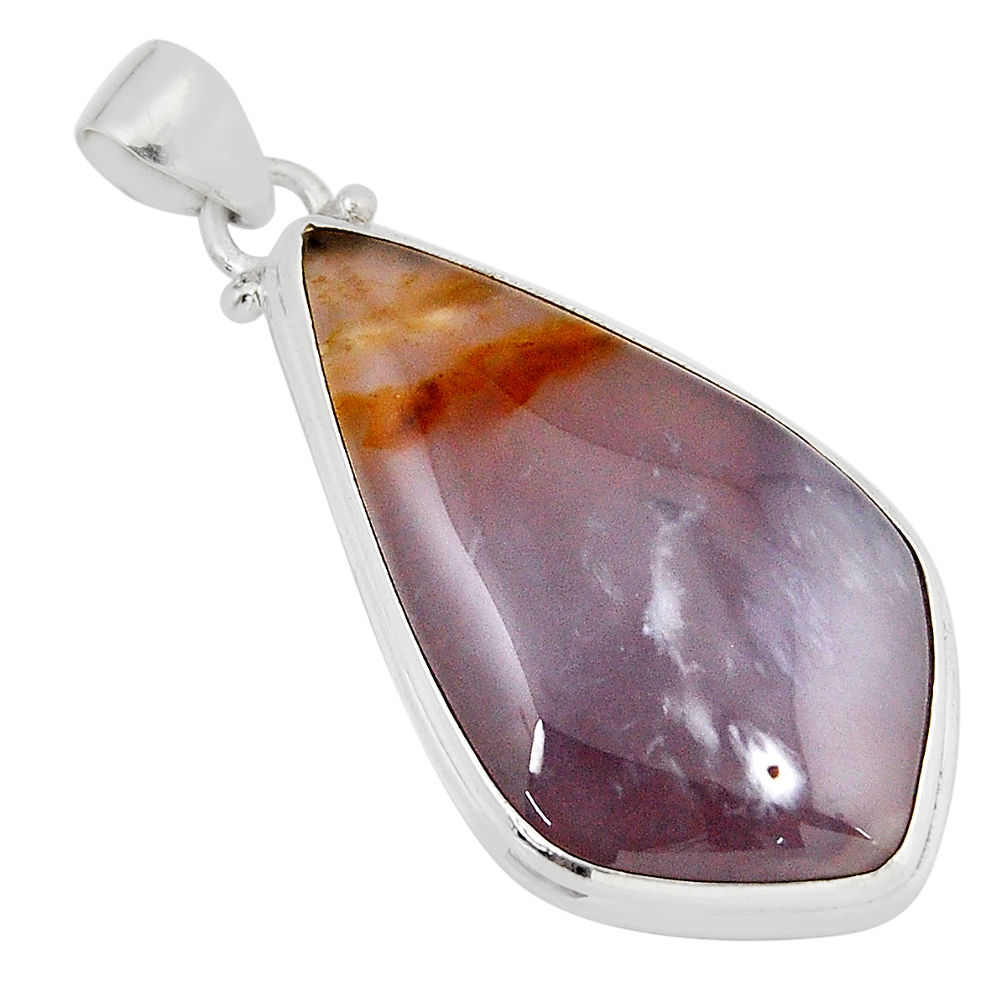 23.84cts natural purple grape chalcedony fancy sterling silver pendant y52653