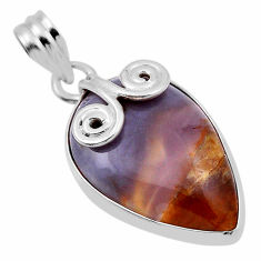 14.14cts natural purple grape chalcedony pear 925 sterling silver pendant n29594
